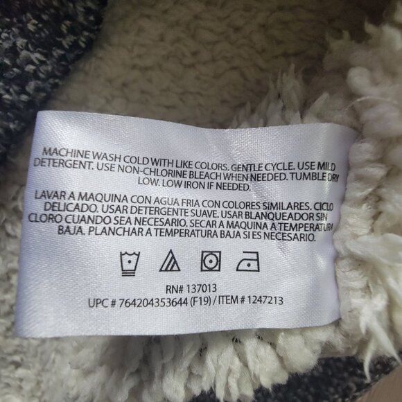 Orvis Mens XXL Black White Pullover Fleece Quarter Zip Sweater - Picture 9 of 15